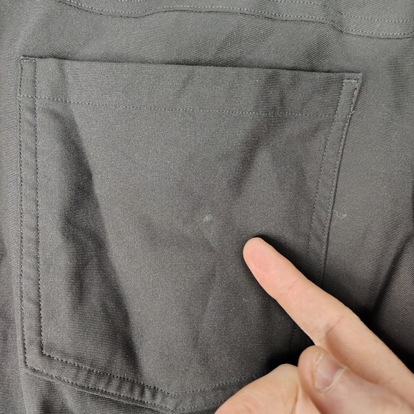 Lululemon ABC Warpstreme Pants Men's 36x32 Black Slim Fit 5 Pocket Church Preppy - Picture 4 of 16